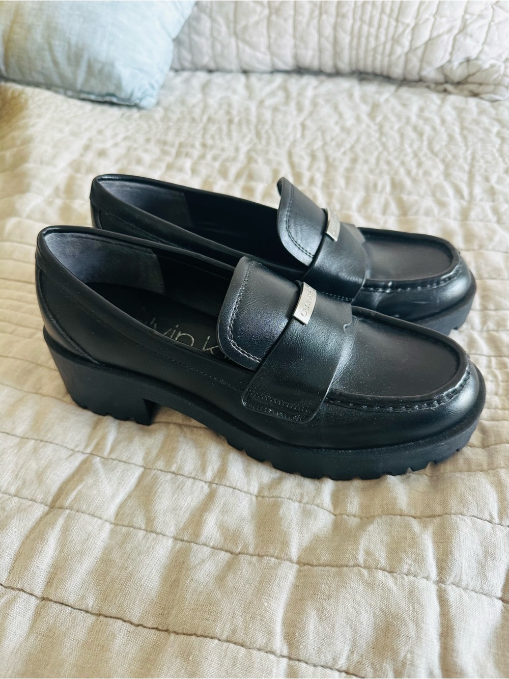 Calvin Klein marli lug sole platform loafer size 8.5